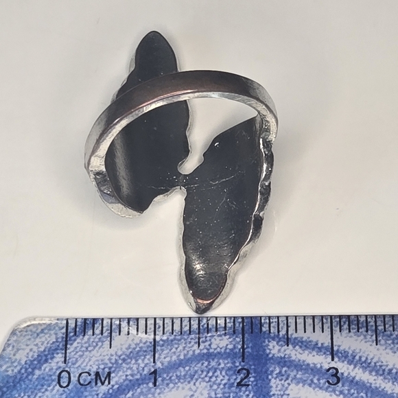 Silver Feather Leaf Wrap Ring - Picture 6 of 6
